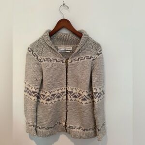Golden Goose Gray and Cream Patterned Sweater